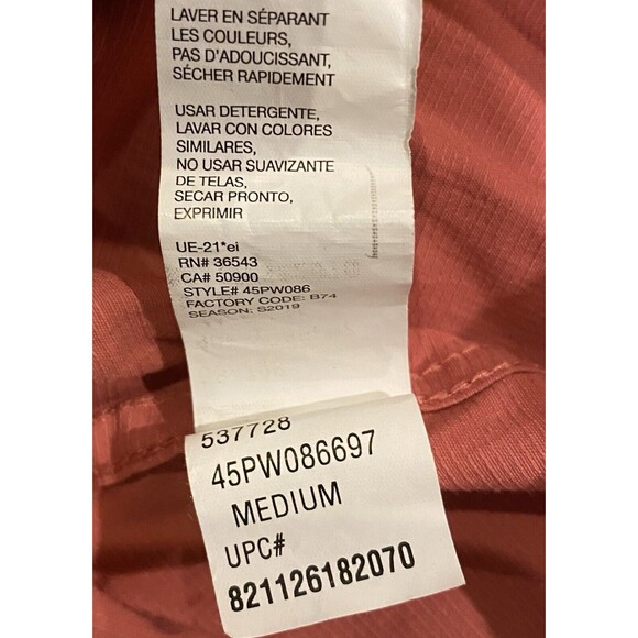 Izod Surfcaster Fishing Boating Shirt Men Sz‎ Medium Short Sleeve Rose Dark Pink - Picture 5 of 7